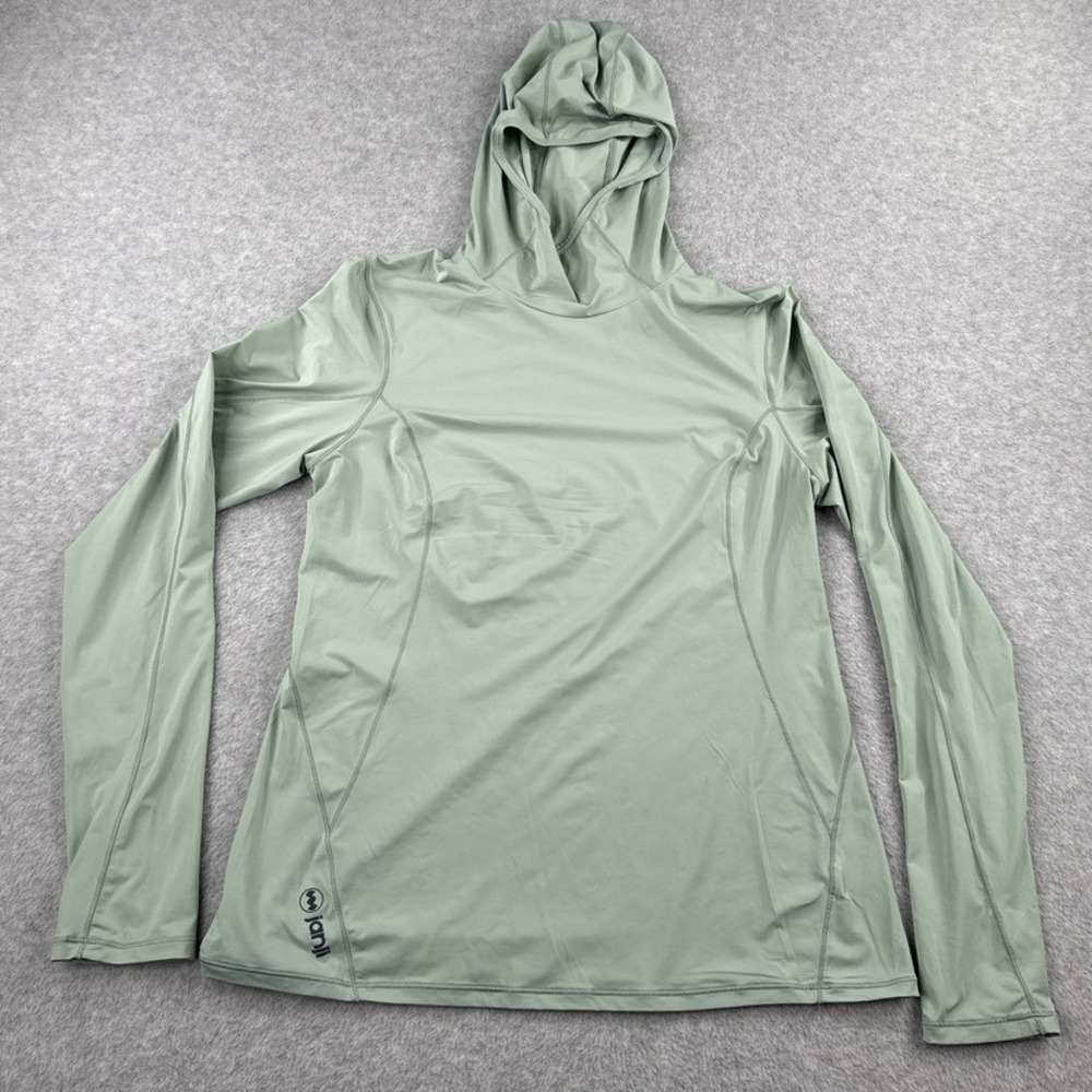 Janji Hoodie Womens Medium Sage Green Running Long Sleeve Thumbholes WM08A